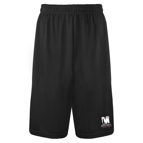  Black Performance Classic 9 Inch Short - Mitchell College Vertical Logo