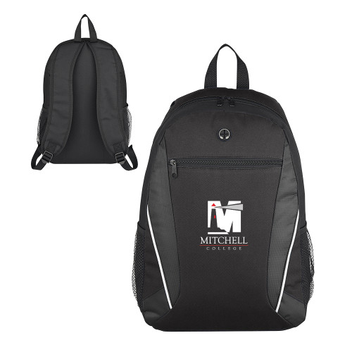  Homerun Black Computer Backpack - Mitchell College Vertical Logo