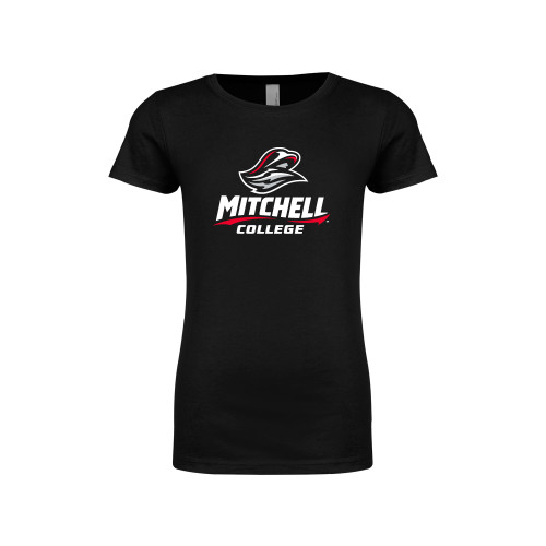  Next Level Girls Black Fashion Fit T Shirt - Primary Athletics Mark