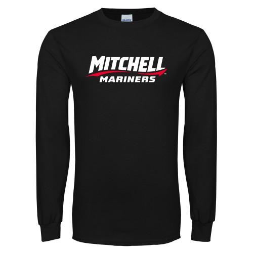  Black Long Sleeve T Shirt - Mitchell Mariners Wordmark