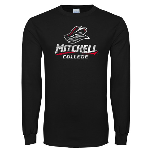  Black Long Sleeve T Shirt - Primary Athletics Distressed