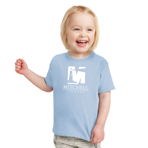  Toddler Light Blue T-Shirt - Mitchell College Vertical Logo
