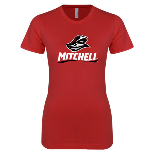  Next Level Womens Red Boyfriend Tee - Mitchell W Mariner