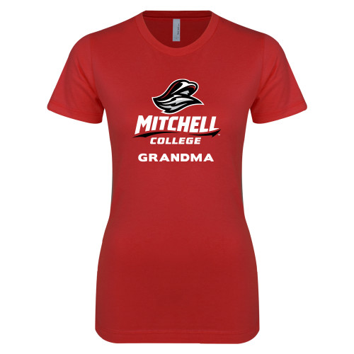  Next Level Womens Red Boyfriend Tee - Grandma