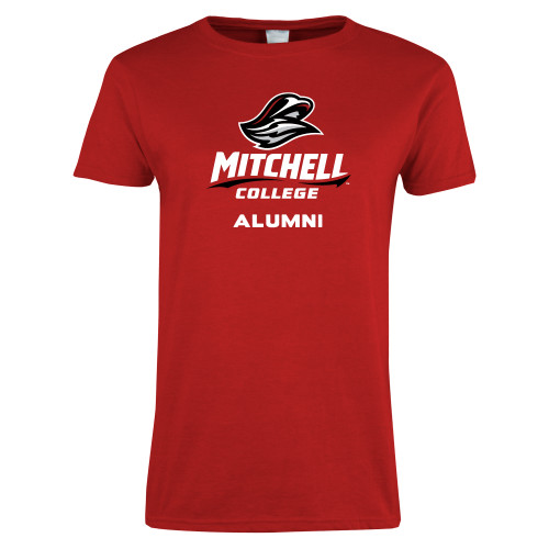 Womens Short Sleeve Red Tee - Alumni