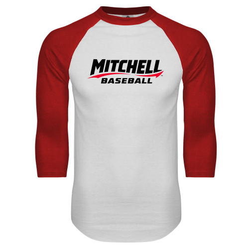 Main Image for  White/Red Raglan Baseball T Shirt