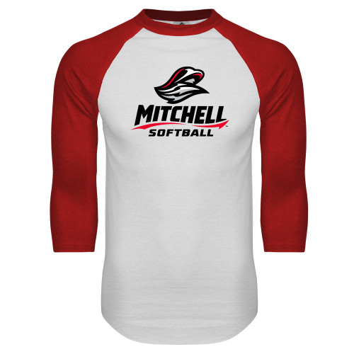 Main Image for  White/Red Raglan Baseball T Shirt