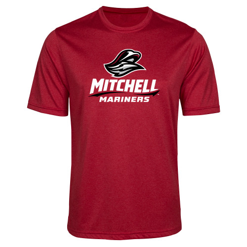  Red Heather Performance Contender Tee - Mitchell Mariners Stacked
