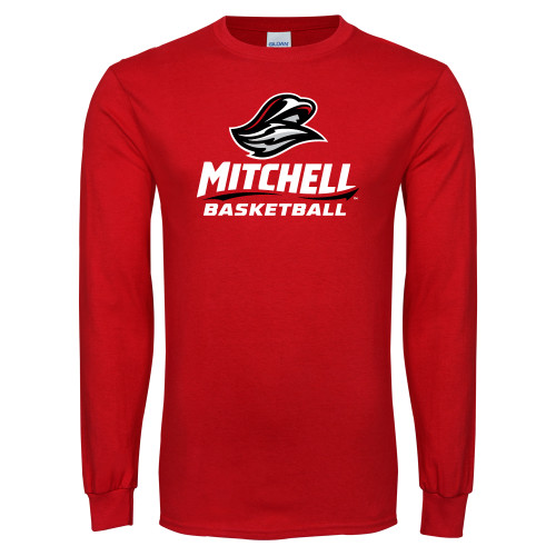  Red Long Sleeve T Shirt - Basketball