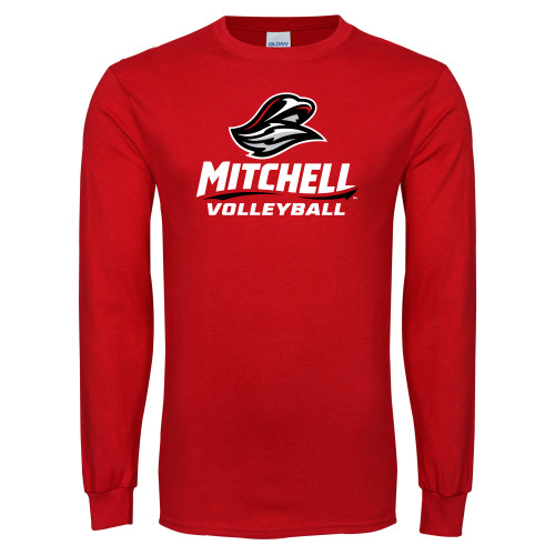  Red Long Sleeve T Shirt - Volleyball