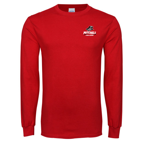  Red Long Sleeve T Shirt - Primary Athletics Mark