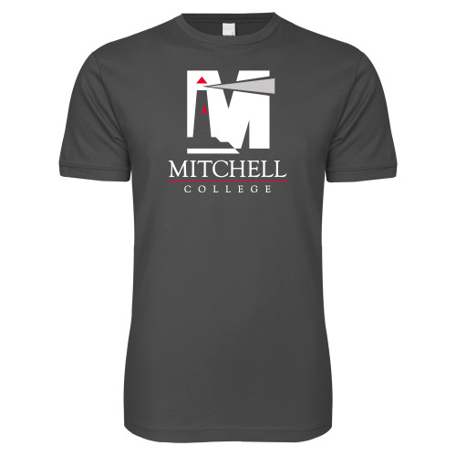  Next Level Charcoal SoftStyle T Shirt - Mitchell College Vertical Logo