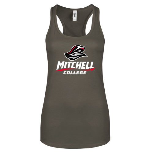  Next Level Womens Charcoal Racerback Tank - Primary Athletics Mark