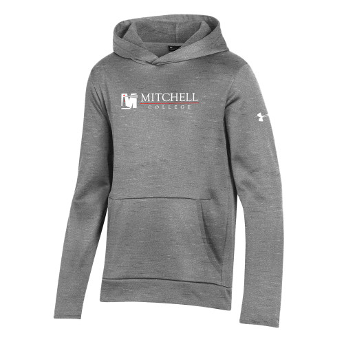  Under Armour Youth Grey Fleece Hoodie - Mitchell College Horizontal Logo