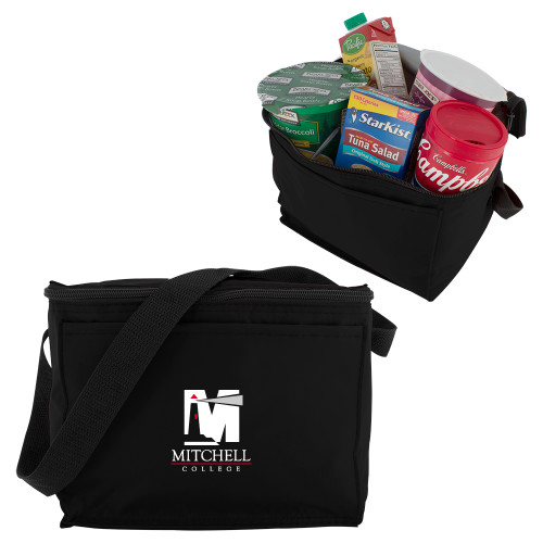  Six Pack Black Cooler - Mitchell College Vertical Logo