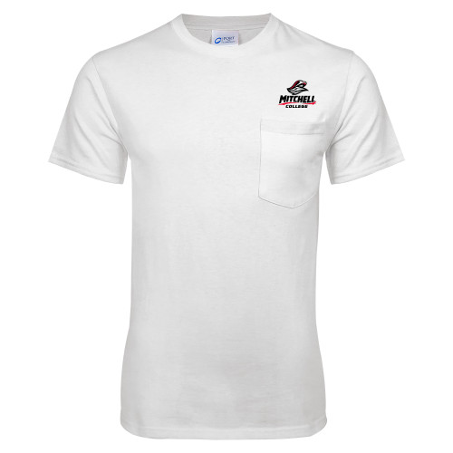 White T-Shirt w/Pocket - Primary Athletics Mark