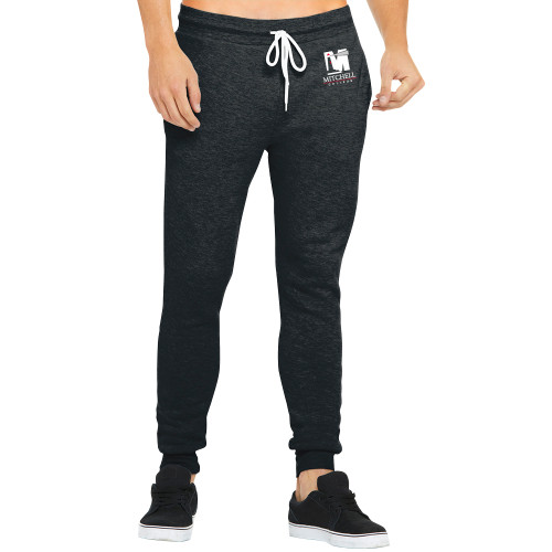  Bella Canvas Charcoal Heather Joggers - Mitchell College Vertical Logo