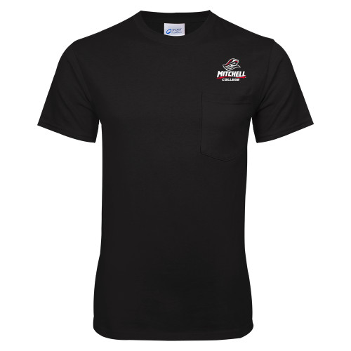  Black T Shirt w/Pocket - Primary Athletics Mark