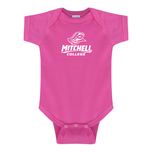  Fuchsia Infant Onesie - Primary Athletics Mark