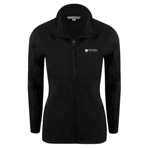  Womens Black Softshell Jacket - Mitchell College Horizontal Logo