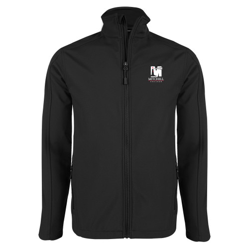  Black Softshell Jacket - Mitchell College Vertical Logo