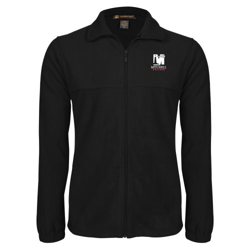  Black Fleece Full Zip Jacket - Mitchell College Vertical Logo
