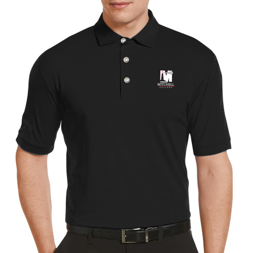  Callaway Black Tonal Polo - Mitchell College Vertical Logo