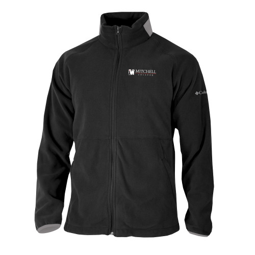  Columbia Black Everest Ridge Fleece Full Zip Jacket - Mitchell College Horizontal Logo