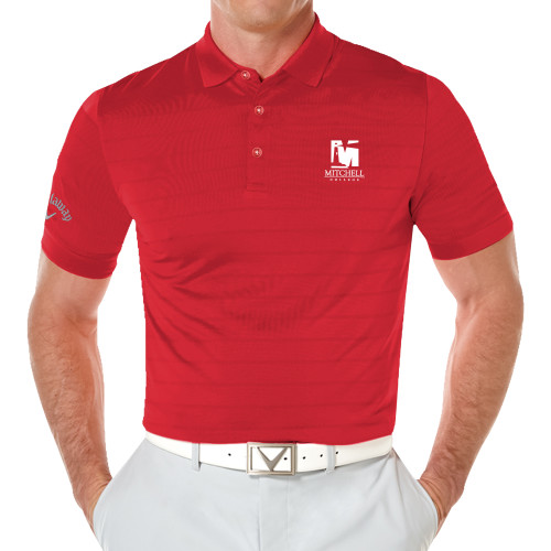  Callaway Red Opti Vent Polo - Mitchell College Vertical Logo