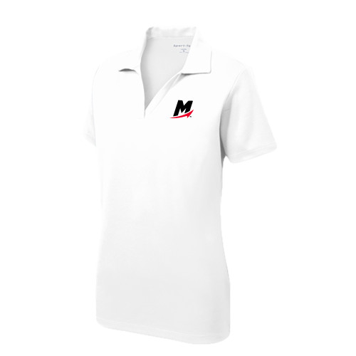  Womens White Dry Mesh Polo - M