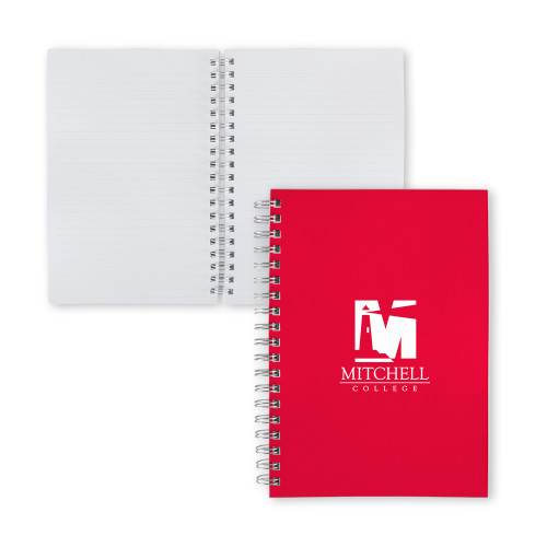  Clear 7 x 10 Spiral Journal Notebook - Mitchell College Vertical Logo