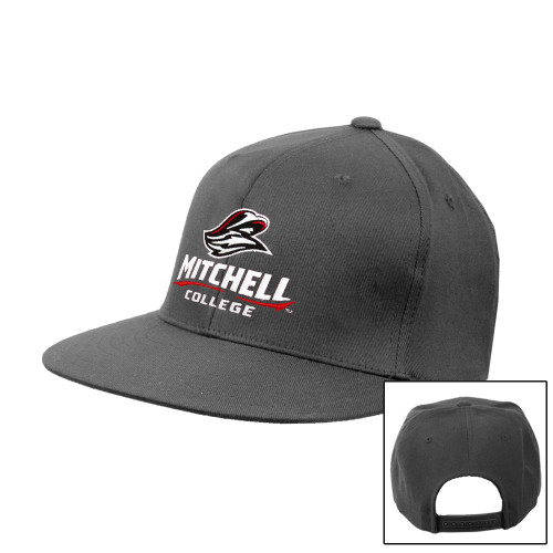  Charcoal Flat Bill Snapback Hat - Primary Athletics Mark