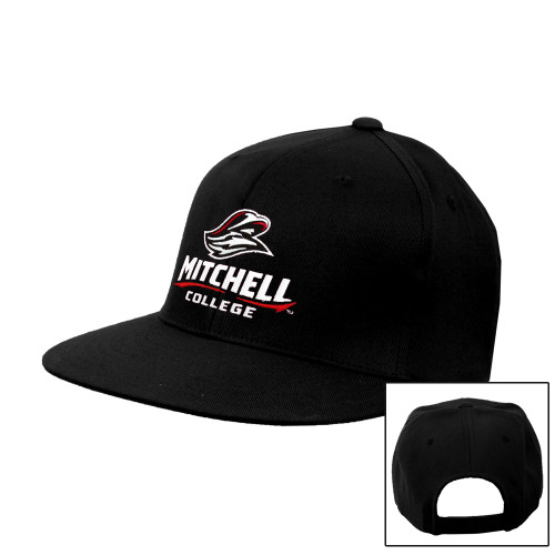  Black Flat Bill Snapback Hat - Primary Athletics Mark