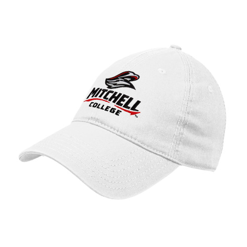  White Unstructured Adjustable Low Profile Hat - Primary Athletics Mark