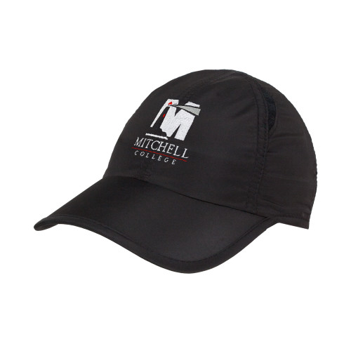  Black Performance Cap - Mitchell College Vertical Logo