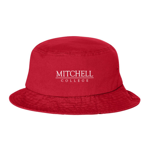  Sportsman Red Bucket Hat - Wordmark