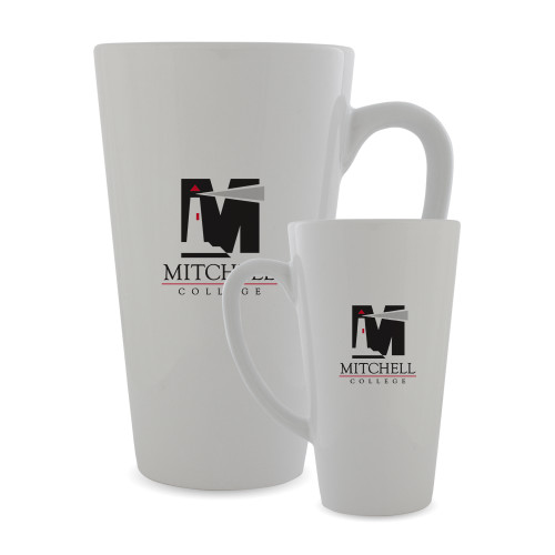  Full Color Latte Mug 17oz - Mitchell College Vertical Logo