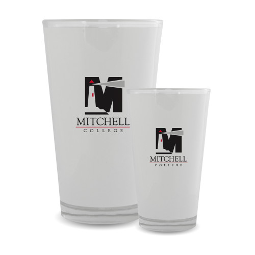  Full Color Glass 17oz - Mitchell College Vertical Logo