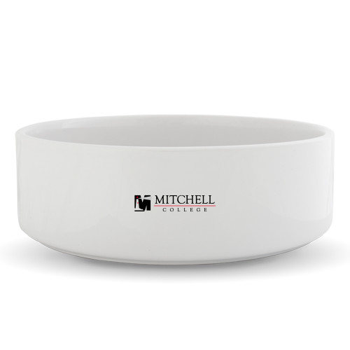  Ceramic Dog Bowl - Mitchell College Horizontal Logo