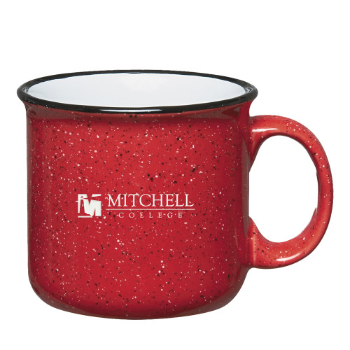  Campfire Red Mug 15 oz - Mitchell College Horizontal Logo Engraved
