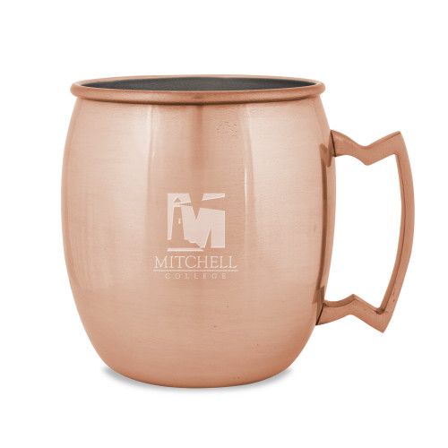  Copper Mug 16oz - Mitchell College Vertical Logo Engraved