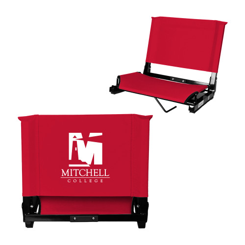  Stadium Chair Red - Mitchell College Vertical Logo