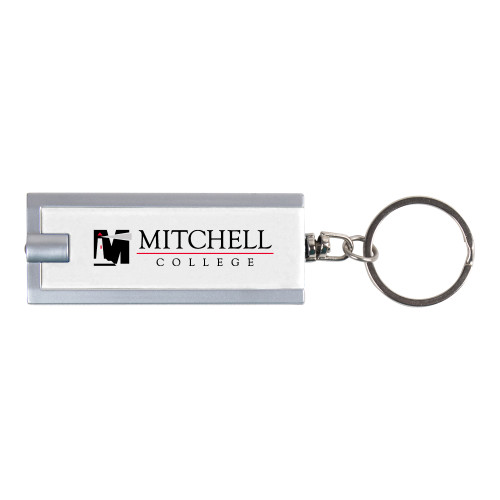  Turbo White Flashlight Key Holder - Mitchell College Horizontal Logo