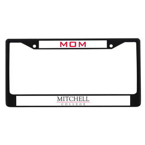  Mom Metal License Plate Frame in Black - Wordmark