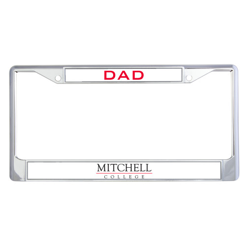  Dad Metal License Plate Frame in Chrome - Wordmark