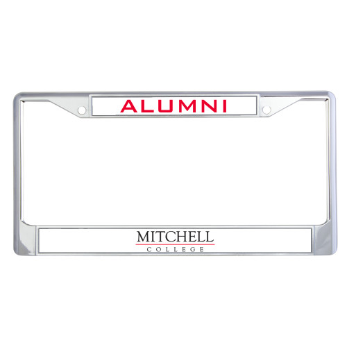  Alumni Metal License Plate Frame in Chrome - Wordmark
