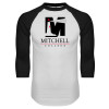 Thumbnail image for  White/Black Raglan Baseball T Shirt