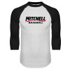 Thumbnail image for  White/Black Raglan Baseball T Shirt