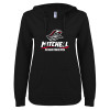 Thumbnail image for  ENZA Womens Black V Notch Raw Edge Fleece Hoodie