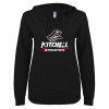 Thumbnail image for  ENZA Womens Black V Notch Raw Edge Fleece Hoodie
